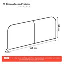 Ver imagem 6 de Cabeceira Painel Orgânico Cama Box Queen Size Aira 160cm Dobrável Bouclé Off White - Desk Design