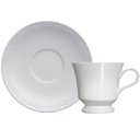 Ver imagem 1 de Xícara de Café com Pires Porcelana Germer 80ml Relevo Cottage Branco Chávena