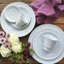 Ver mais imagens de Xícara de Café com Pires Porcelana Germer 80ml Relevo Cottage Branco Chávena