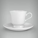 Ver imagem 4 de Xícara de Café com Pires Porcelana Germer 80ml Relevo Cottage Branco Chávena