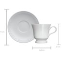 Ver imagem 3 de Xícara de Café com Pires Porcelana Germer 80ml Relevo Cottage Branco Chávena