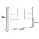 Ver imagem 4 de Cabeceira Cama Box Casal Queen 160cm Paolla P02 Linho Bege - Mpozenato