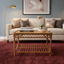 Ver imagem 1 de Mesa de Centro Retangular Estilo Xadrez Verniz