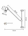 Ver imagem 3 de Arandela de Parede Stelo Preta Moderna Minimalista para Ambientes Internos e Projetos - Bivolt
