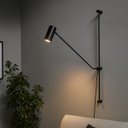 Ver imagem 1 de Arandela de Parede Stelo Preta Moderna Minimalista para Ambientes Internos e Projetos - Bivolt