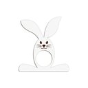 Ver imagem 1 de Porta Guardanapo Coelho com Carinha 9cmx9,8cm Kit 4 Peças - Cria Arte Laser Branco