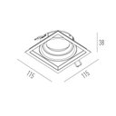 Ver imagem 2 de Embutido Quadrado Micro Borda Par20 Il4706 Branco - Interlight Il4706-bm