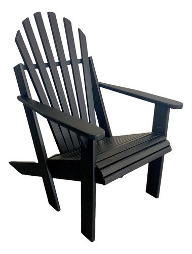 Cadeira Pavao Adirondack Pinus com Stain Osmocolor e Verniz - Preto - Natural - 4
