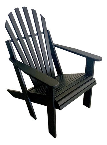 Cadeira Pavao Adirondack Pinus com Stain Osmocolor e Verniz - Preto - Natural