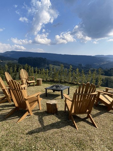 Cadeira Pavao Adirondack Pinus com Stain Osmocolor e Verniz - Preto - Natural - 6