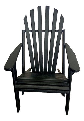 Cadeira Pavao Adirondack Pinus com Stain Osmocolor e Verniz - Preto - Natural - 2