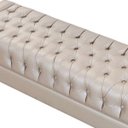 Ver imagem 2 de Puff Decorativo com Pés de Madeira Paiva 1,40 Tcs-355 Bege - Laura Lar