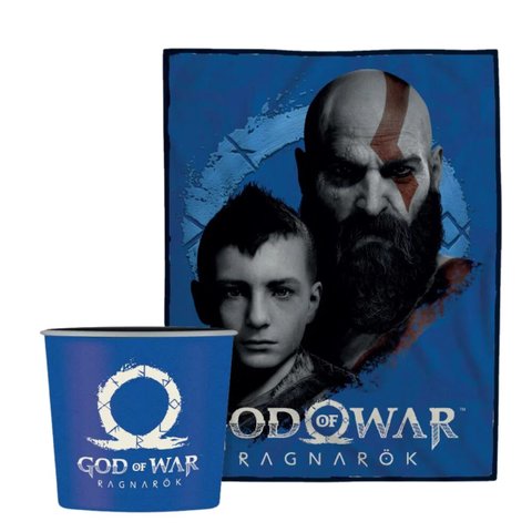 Kit Manta + Balde de Pipoca God Of War Zonacriativa