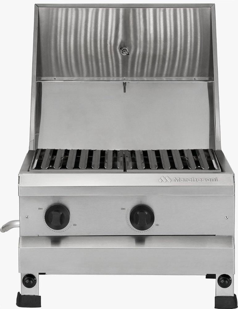 Chapa Churrasqueira a Gás Char Broiler Com Tampa Marchesoni - 1