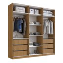 Ver imagem 4 de Guarda-Roupa Modulado 237cm com 6 Portas Cabideiros e Gavetas Integrato