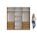 Ver mais imagens de Guarda-Roupa Modulado 237cm com 6 Portas Cabideiros e Gavetas Integrato