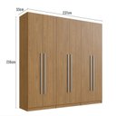 Ver imagem 3 de Guarda-Roupa Modulado 237cm com 6 Portas Cabideiros e Gavetas Integrato