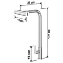 Ver imagem 2 de Kit Cuba Gourmet Quebec 62cm Aço Inox 304 e Torneira Gourmet Tóquio Bico Flexível Goldenx