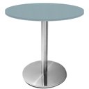 Ver imagem 1 de Mesa Beta Inox 75 Cm (altura) Disco Redondo Tampo Mdp Redondo 70 Cm (larg) X 2,50 Cm (alt) Cinza