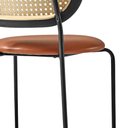 Ver imagem 4 de Kit 2 Cadeiras Jantar Velvet Encosto Rattan Estofado Caramelo