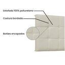 Ver imagem 3 de Cabeceira Painel Verona Casal 140cm Corino Bege