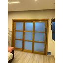 Ver imagem 3 de Porta Balcão de Madeira Modelo Luxo 2,15(a)x2,00(l) C/fechadura