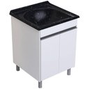 Ver imagem 1 de Kit Lavanderia com Tanque A.J Rorato Amélia Branco e Preto 61x61Cm