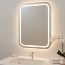 Ver imagem 3 de Espelho Retangular Jateado 50x70 3 Tons de Led Cantos Arredondados