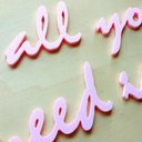 Ver imagem 3 de Adorno De Parede All You Need Is Love - Quadro / Frase 70cm comprimento - Toque 3D: Rosa Claro