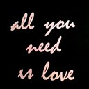 Ver imagem 2 de Adorno De Parede All You Need Is Love - Quadro / Frase 70cm comprimento - Toque 3D: Rosa Claro