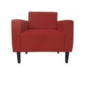 Ver imagem 1 de Poltrona Decorativa Leticia Slim Couro Vermelho Pés Madeira Ms Decor