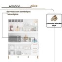 Ver imagem 3 de Armário de Cozinha Alice 1,57m com 7 Portas Branco