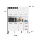 Ver imagem 2 de Armário de Cozinha Alice 1,57m com 7 Portas Branco