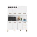 Ver imagem 1 de Armário de Cozinha Alice 1,57m com 7 Portas Branco