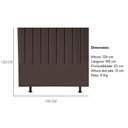 Ver imagem 3 de Cabeceira Estofada Cama Box King 195 Cm Sara Corino e Frame Cor:marrom