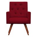 Ver imagem 2 de Kit Namoradeira + 2 Poltronas Decorativa Nina Capitonê Suede Vermelho - Dominic Decor