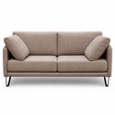 Ver imagem 5 de Sofá Sala de Estar Atena Fixo Pés de Ferro 194cm 3 Lugares Linho Marrom Claro M1 - Monari Design