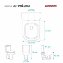 Ver imagem 3 de Assento Sanitário Poliéster Loren Luna Branco para vaso Lorenzetti 6lpf