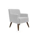 Ver imagem 1 de Poltrona Decorativa Nagoya Pés Madeira Corano Branco - Gran Belo Decor