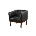Ver imagem 1 de Poltrona Decorativa Noah Couro Brilho Preto