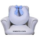 Ver imagem 2 de Capa de Almofada Amamentação Piquet com Laço - Branco com Azul