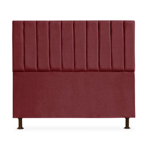 Cabeceira Cancun Para Cama Box King Size 195cm Suede - Ecotec Decor:Vinho