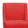 Poltrona Decorativa Antônia Tressê Suede Vermelho - Gran Belo Decor - 2