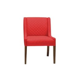 Poltrona Decorativa Antônia Tressê Suede Vermelho - Gran Belo Decor - 1
