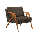 Ver imagem 2 de Kit 2 Poltronas Sala de Estar Madeira Maciça Cerejeira Monique Assento Veludo Marrom