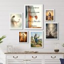 Ver imagem 1 de Composição 6 Quadros Decorativos Jesus Cristo:madeira Branca