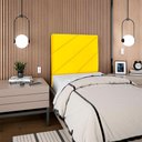 Ver mais imagens de Cabeceira Solteiro 100 Cm com Frame Cristal Suede Amarelo Artte