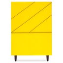 Ver imagem 5 de Cabeceira Solteiro 100 Cm com Frame Cristal Suede Amarelo Artte