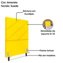 Ver imagem 4 de Cabeceira Solteiro 100 Cm com Frame Cristal Suede Amarelo Artte