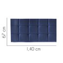 Ver imagem 2 de Painel Estofado Luxo Espanha 140cm Casal para Cama Box Suede Azul Marinho - Gat Magazine